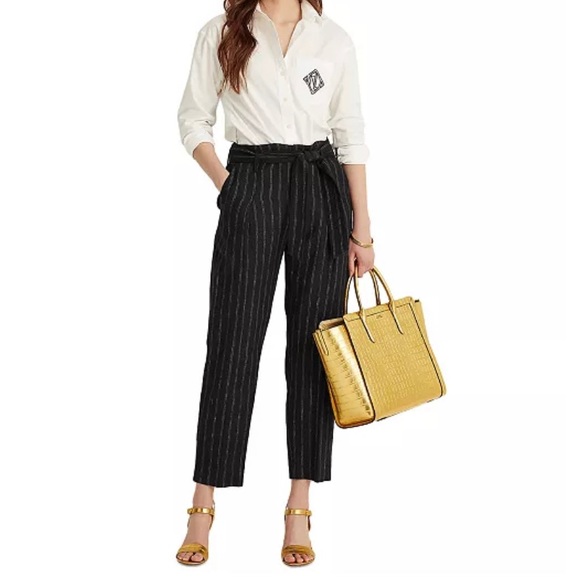 NWT size 4 Cropped Linen Pants - Picture 1 of 9